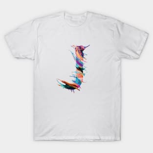 Colorful Painted Initial Letter J T-Shirt